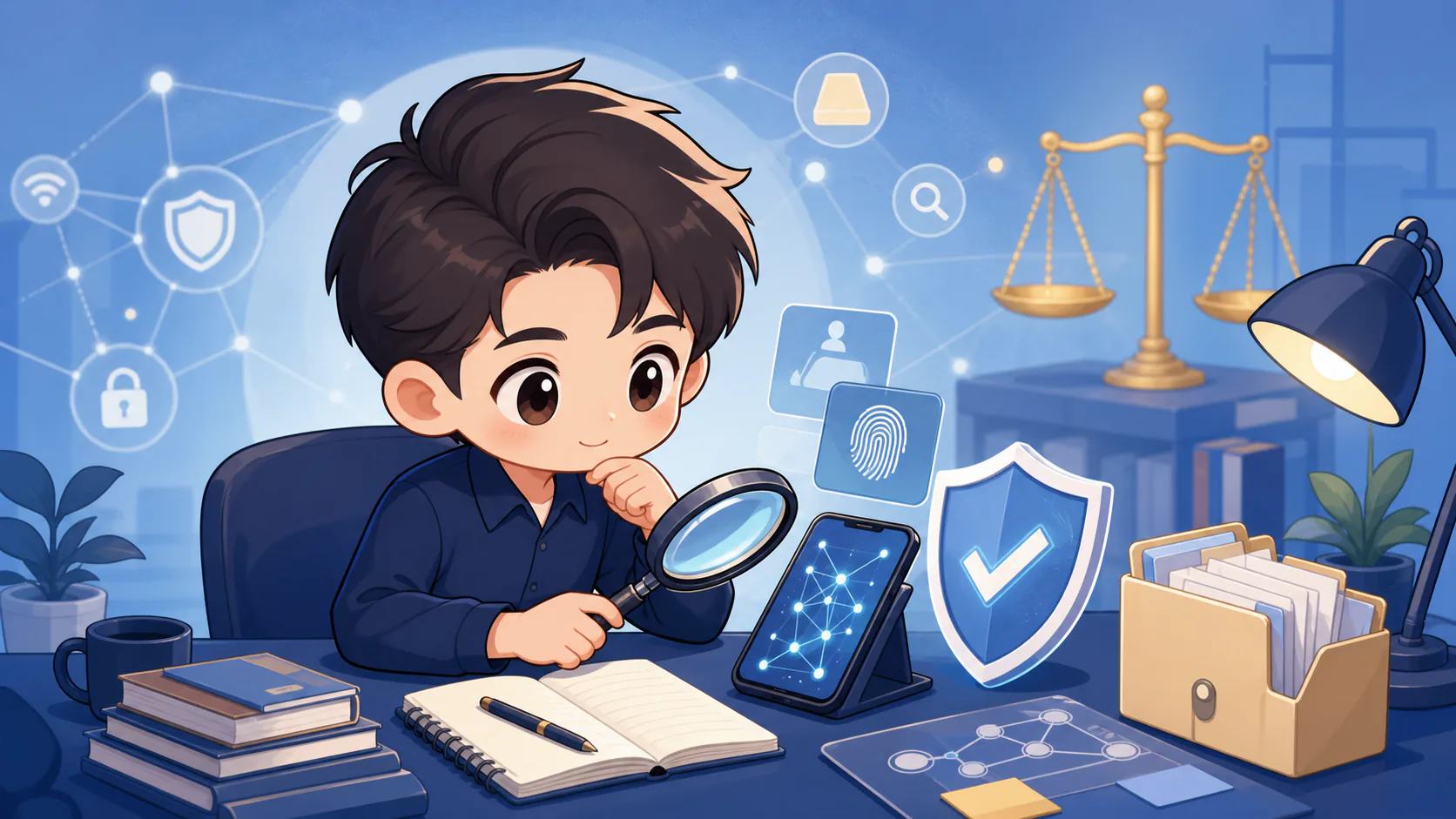 Q 版主題圖：科技犯罪偵查基礎